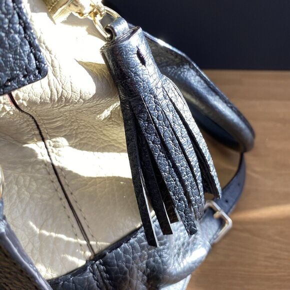 Kate Spade Carmen Southport Avenue Buttermilk Cream Black Satchel Purse - Picture 11 of 15